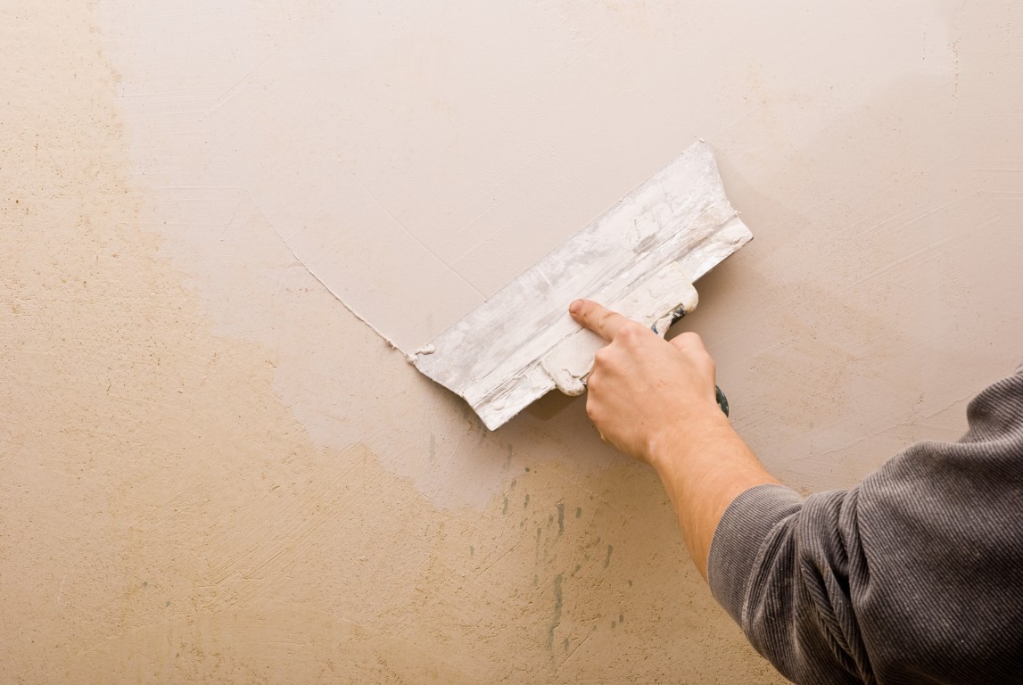 Filling,Walls.,House,Repair.